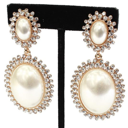 Pearl Oval Clip-On Earring