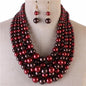 5 Layered Pearl Necklace Set