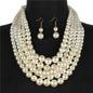 5 Layered Pearl Necklace Set