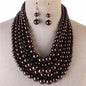 5 Layered Pearl Necklace Set