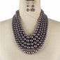 5 Layered Pearl Necklace Set