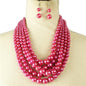 5 Layered Pearl Necklace Set