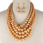 5 Layered Pearl Necklace Set