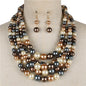 5 Layered Pearl Necklace Set