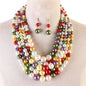 5 Layered Pearl Necklace Set