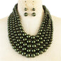 5 Layered Pearl Necklace Set