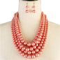 5 Layered Pearl Necklace Set