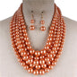 5 Layered Pearl Necklace Set