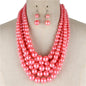 5 Layered Pearl Necklace Set