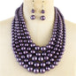 5 Layered Pearl Necklace Set