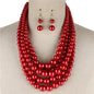 5 Layered Pearl Necklace Set