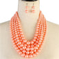 5 Layered Pearl Necklace Set