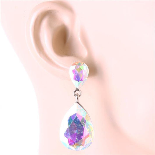 Crystal Teardrop Earrimg