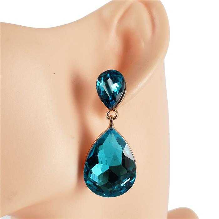 Crystal Teardrop Earrimg