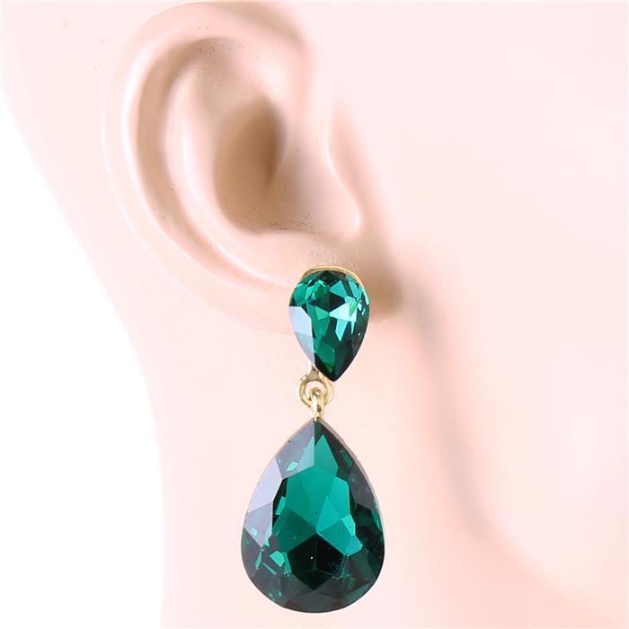 Crystal Teardrop Earrimg