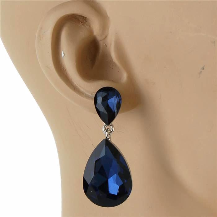 Crystal Teardrop Earrimg