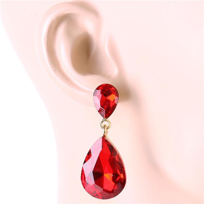 Crystal Teardrop Earrimg