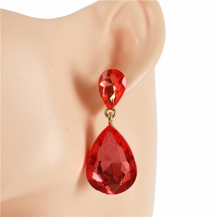 Crystal Teardrop Earrimg