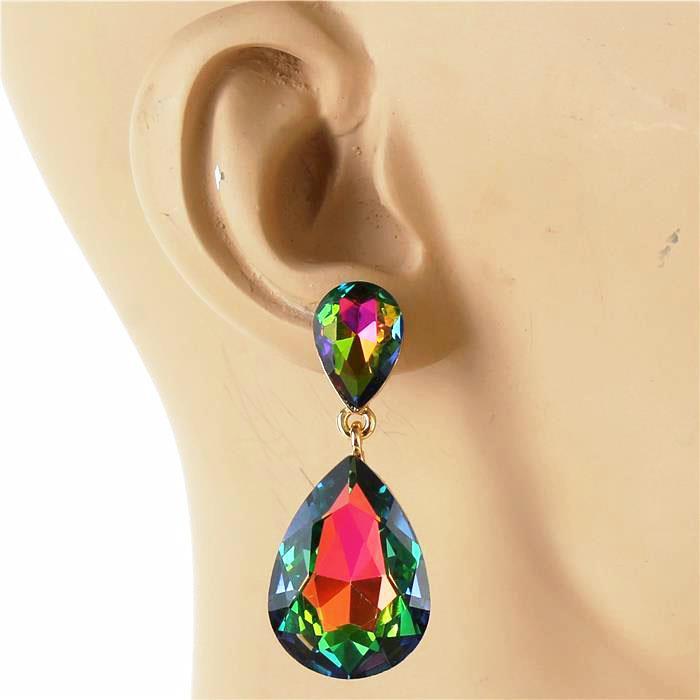 Crystal Teardrop Earrimg