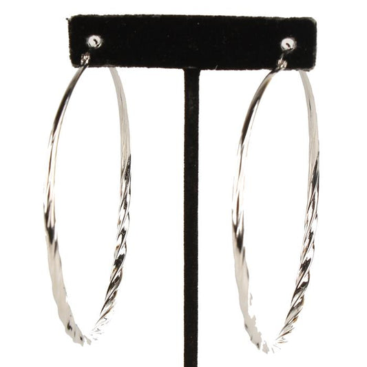 Metal Swirl Shape Hoop Earring