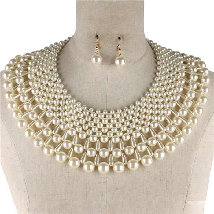 Pearl Round Necklace Set