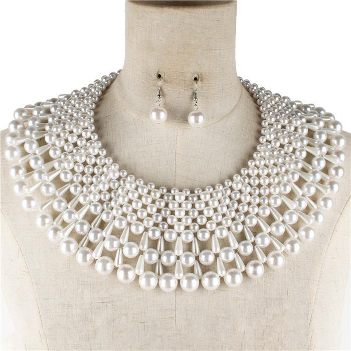 Pearl Round Necklace Set