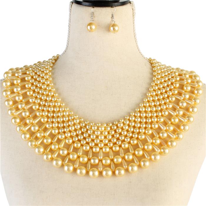 Pearl Round Necklace Set