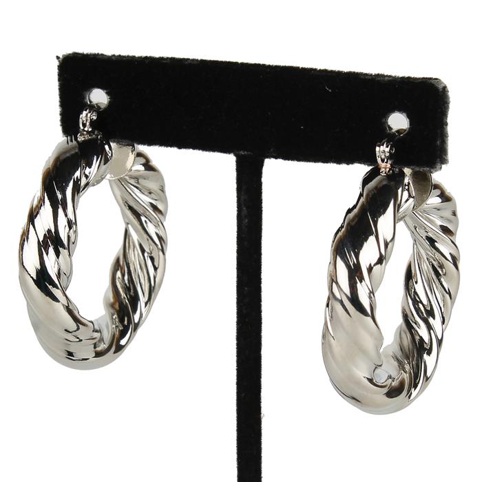 Metal Thick -Twist  Hoop Earring