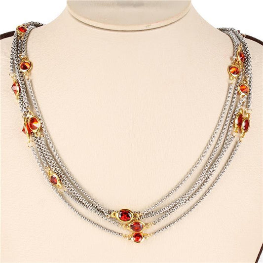 CZ Cable 5 Line Necklace