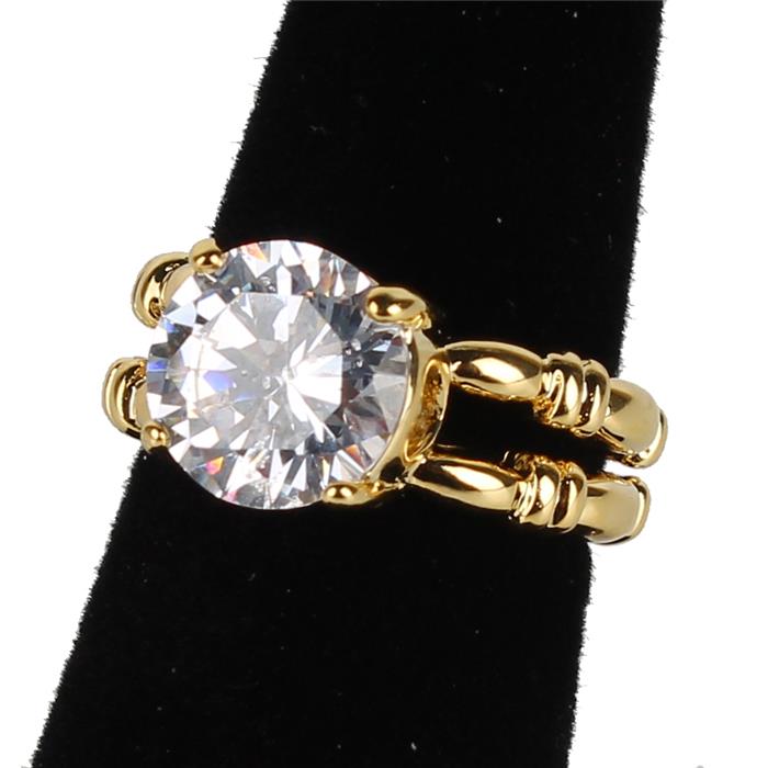 CZ Split Diamond Ring Size 6