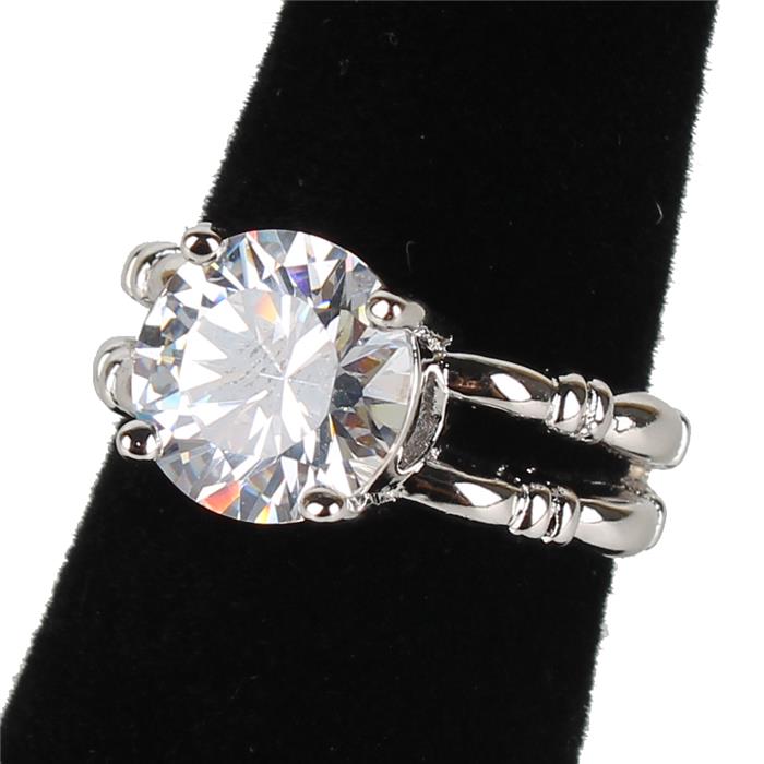 CZ Split Diamond Ring Size 6