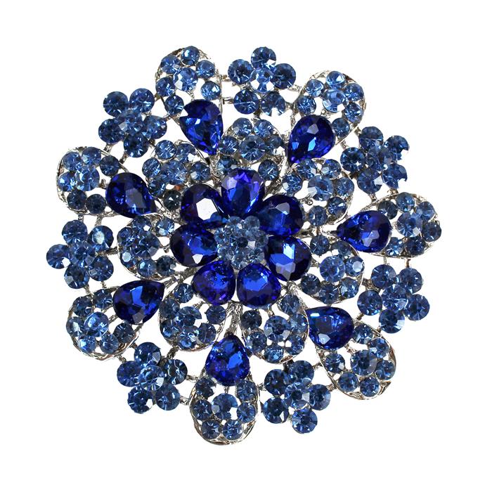 Crystal Flower Brooch