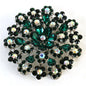 Crystal Flower Brooch