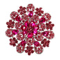 Crystal Flower Brooch