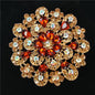 Crystal Flower Brooch