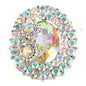 Crystal Oval Brooch