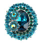 Crystal Oval Brooch