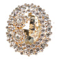 Crystal Oval Brooch