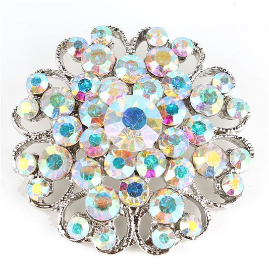 Crystal Flower Brooch