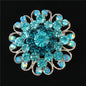 Crystal Flower Brooch