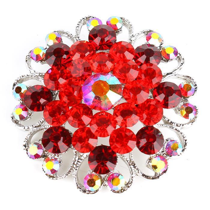 Crystal Flower Brooch