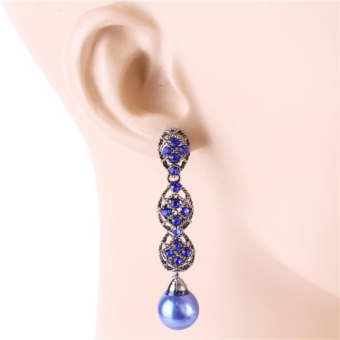 Crystal Pearl Drop Earring