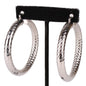 60mm Metal Textured Hoop Earring