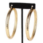 80mm Metal Textured Hoop Earring