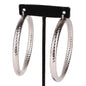 80mm Metal Textured Hoop Earring