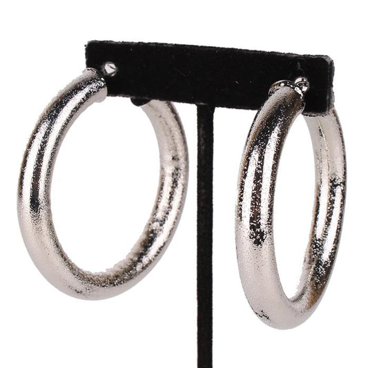 60mm Metal Thick Hoop Earring