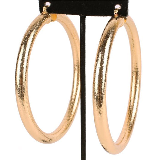 Metal Sanding Hoop Earring