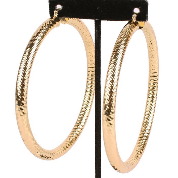 Metal Texture Hoop Earring