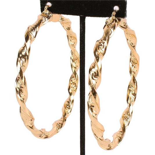 MetalTwisted Hoop Earring