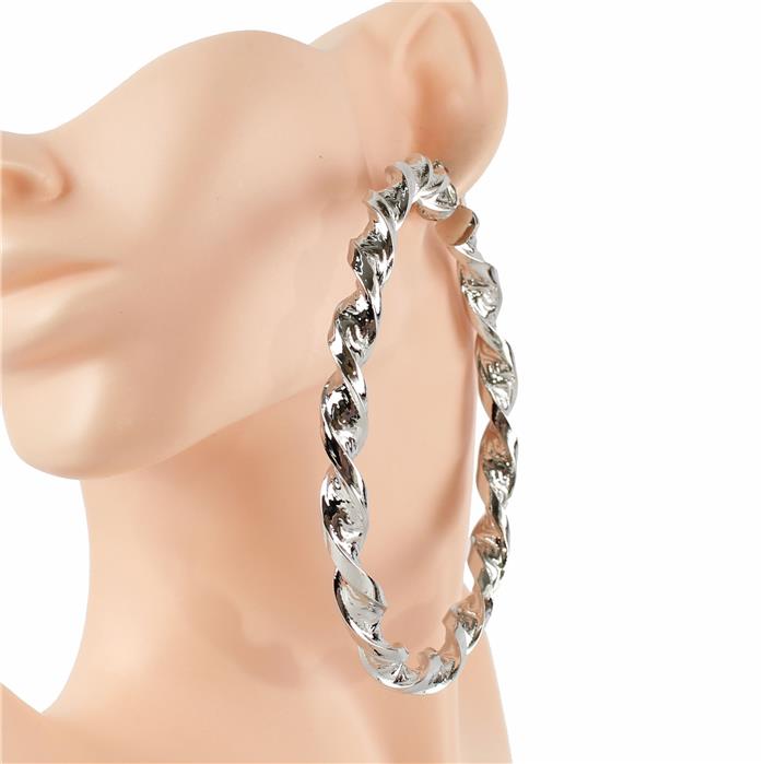 MetalTwisted Hoop Earring